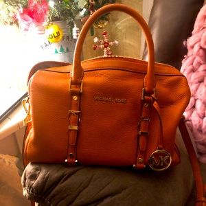 Michael Kors Medium Duffle Satchel-burnt orange